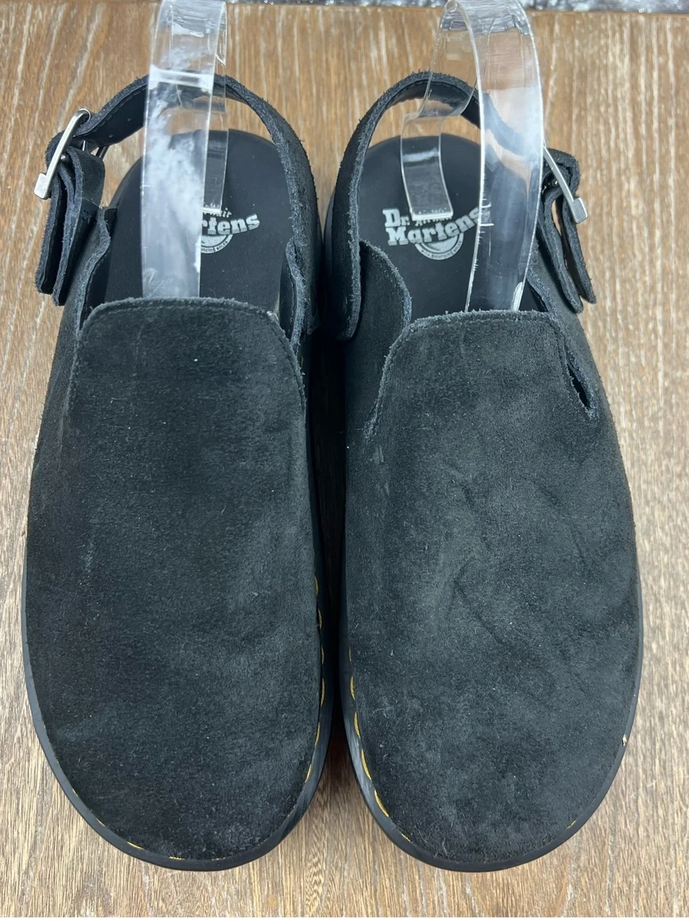 602 Dr. Martens ZEBZAG Mule Men’s Black Suede Clog Sandals 9
